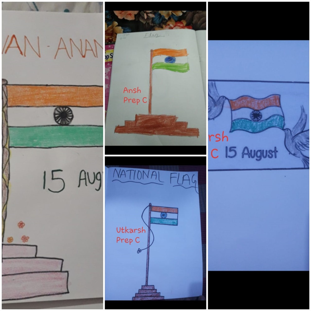 Independence day drawing | Republic day drawing Indian Flag | how to draw  Indian flag for kids | Independence day drawing, Flag drawing, Drawing  competition